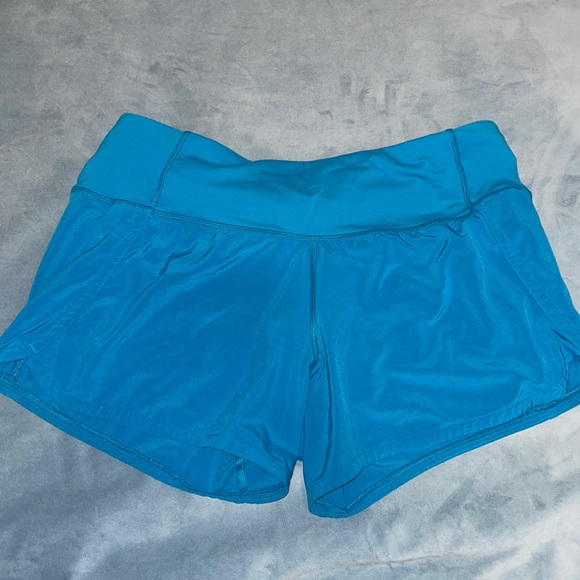 lululemon athletica Pants - Lululemon teal blue run speed up shorts